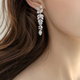 18K White Gold Diamond Earrings