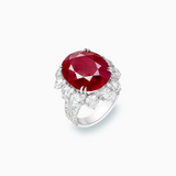 18K White & Rose Gold Ruby & Diamond Ring