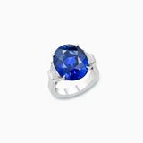 18K White Gold Sapphire & Diamond Ring