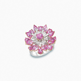 18K White & Rose Gold Sapphire & Diamond Ring